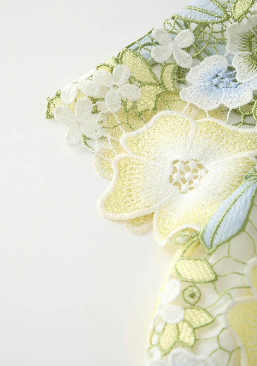 Vienna Embroidered Mini Dress