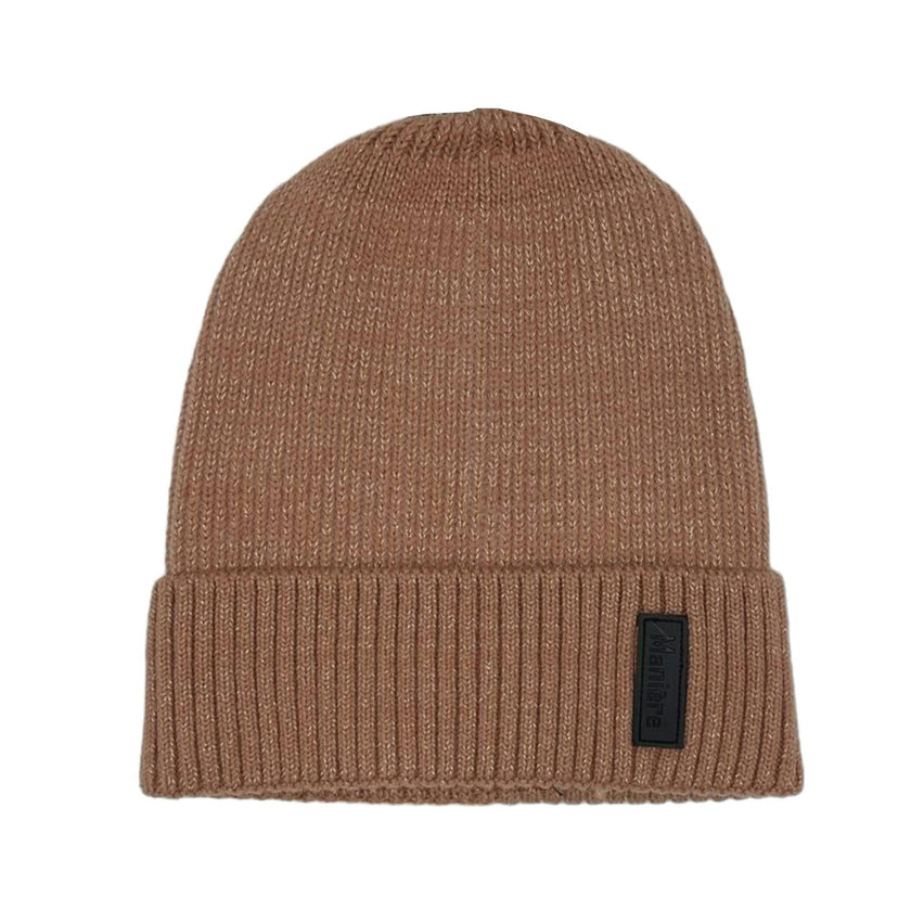 Ribbed Lurex Knit Hat (Snap On Pom Sold Separately)