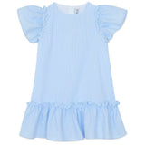 TARTINE ET CHOCOLAT Aegean Blue Flutter Dress