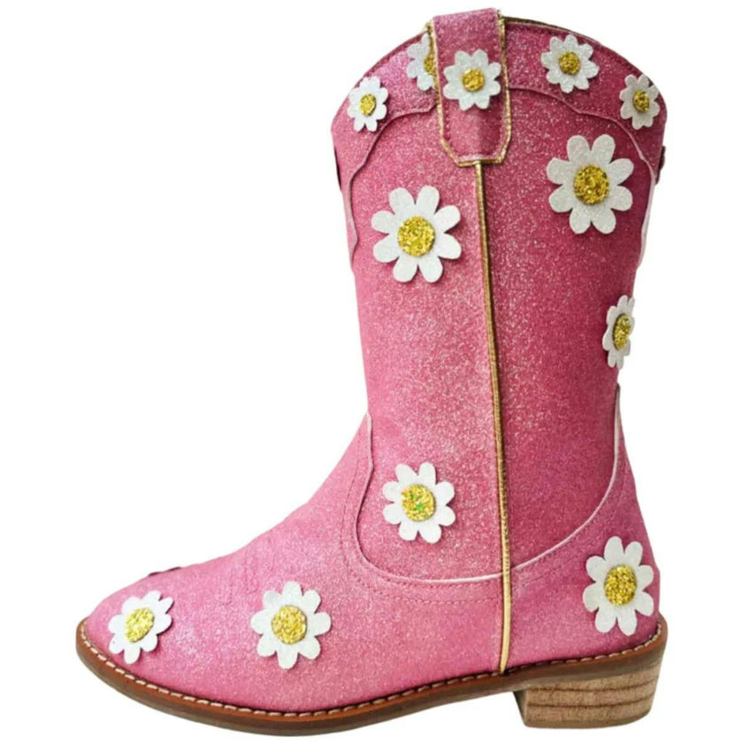 Cowgirl Oopsie Daisy Boots, Pink