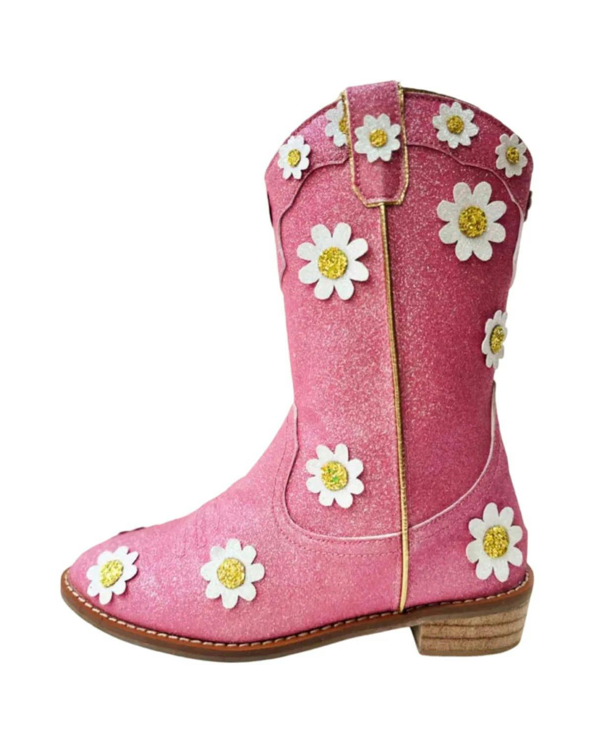 Cowgirl Oopsie Daisy Boots, Pink