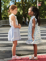 Nicky Hilton x La Coqueta Blue Whitney Girl Pinafore Skirt