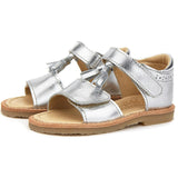 Flo Velcro Tassel Sandal, Silver