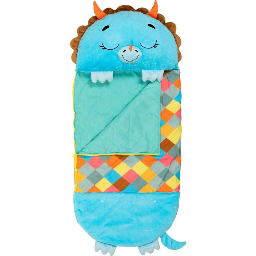 Happy Nappers: Pillow & Sleepy Sack: Medium - Triceratops Timmy