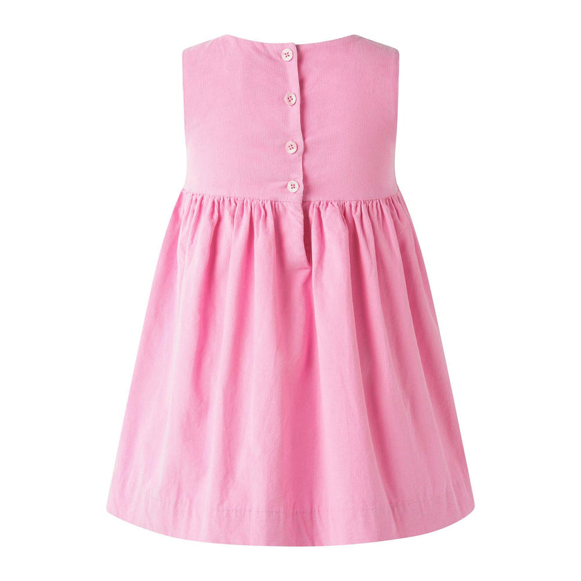 Rose Smocked Babycord Pinafore & Blouse Set