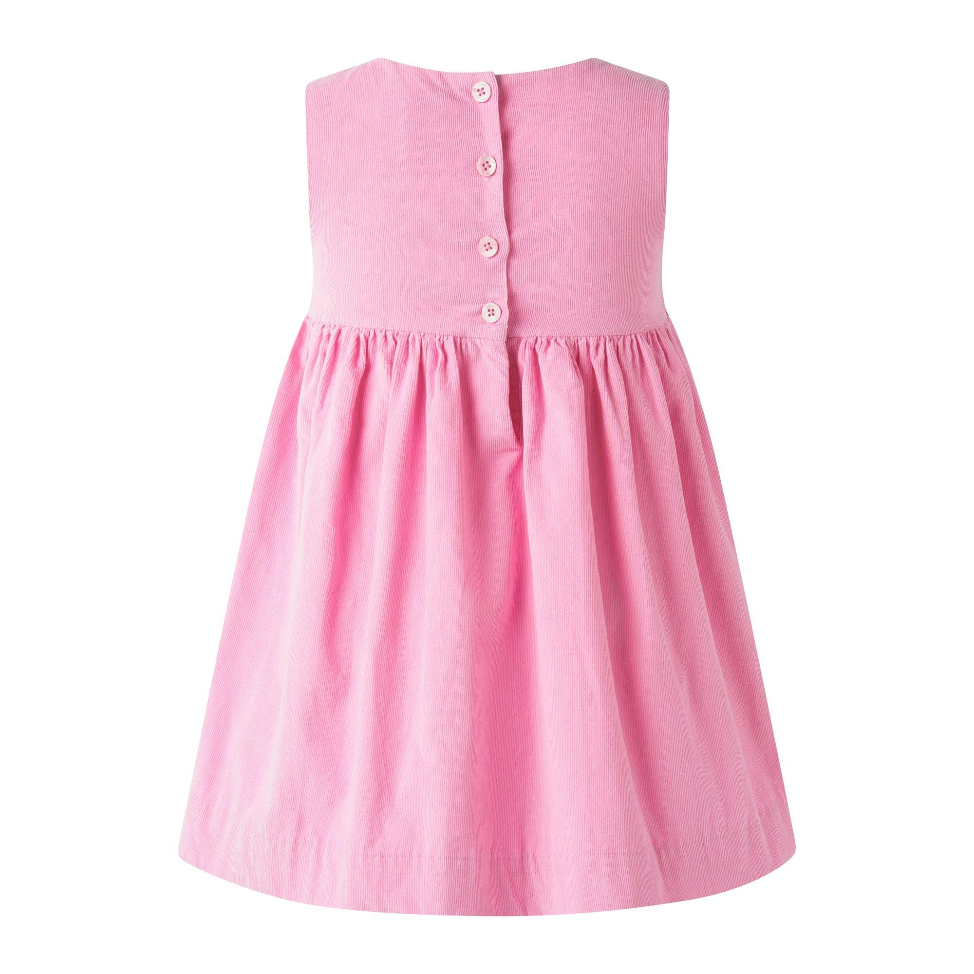 Rose Smocked Babycord Pinafore & Blouse Set