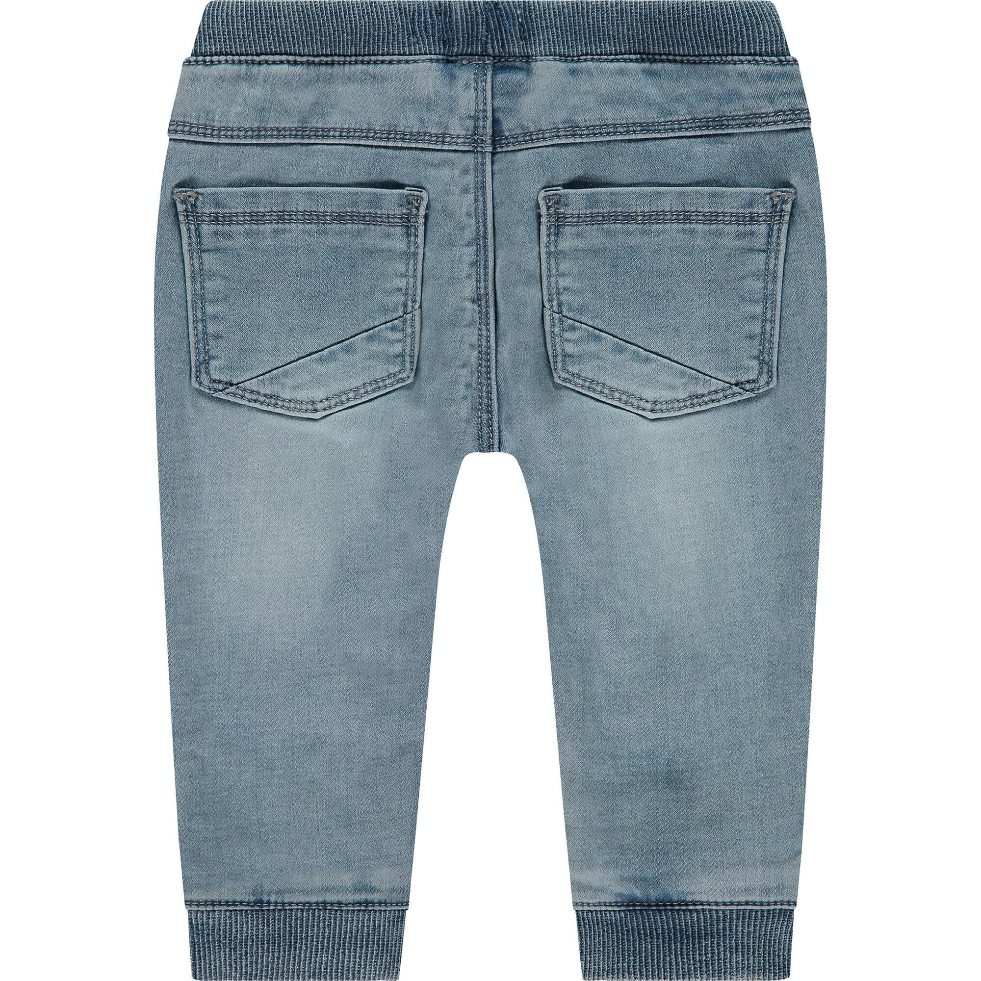 Cinched Cuffed Waist Denim Jogger