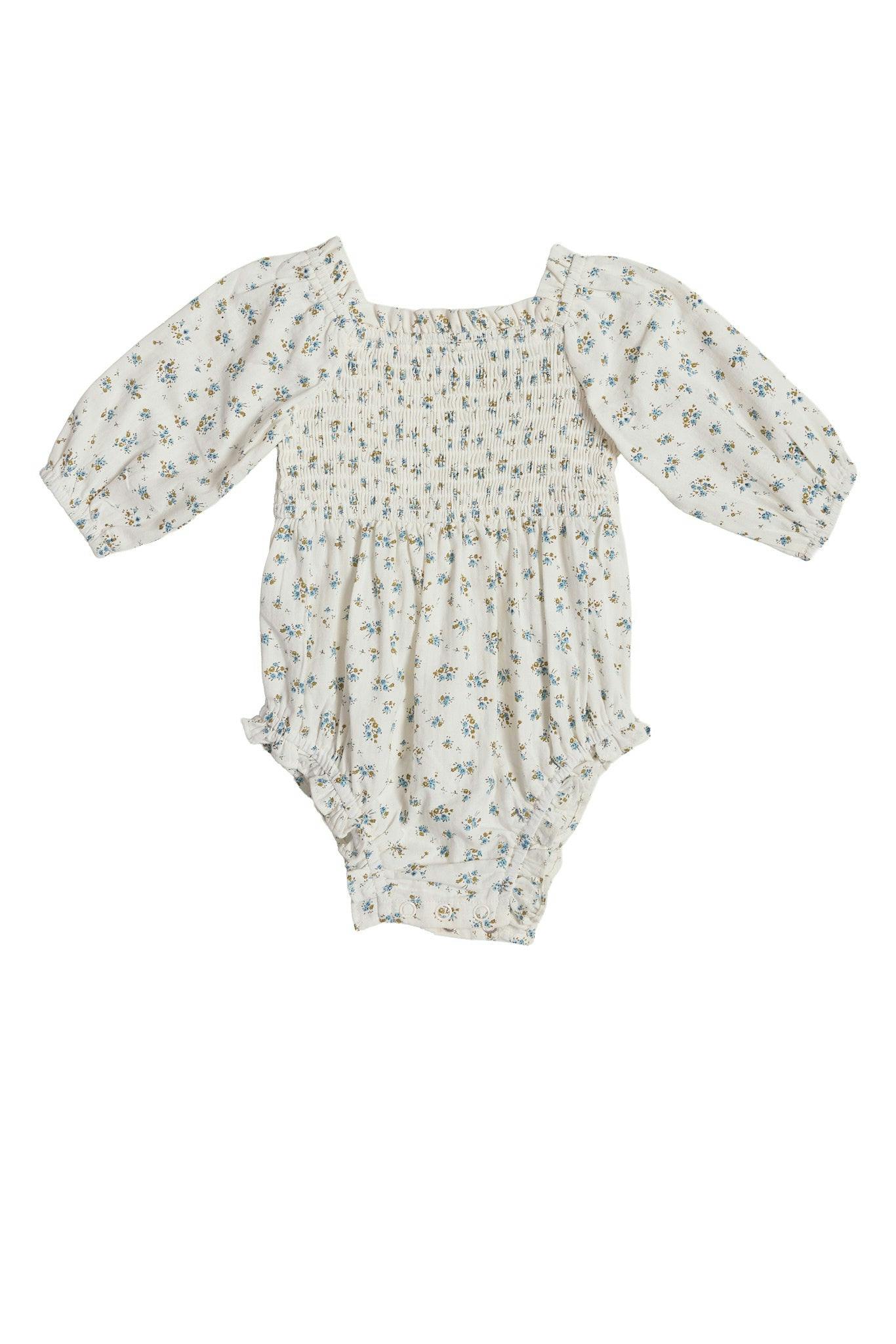 Baby Madeline Romper in Blue
