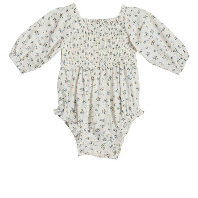 Baby Madeline Romper in Blue