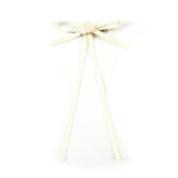 Halo Luxe Darla Rose Satin  Bow Hair Clip - Ivory