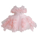 Pink Zaria Ruffled Party Dress