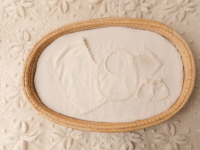 Bib/Mittens/Burp Cloth Set