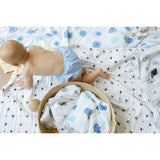 Organic Muslin Four-Layer Reversible Snug Blanket
