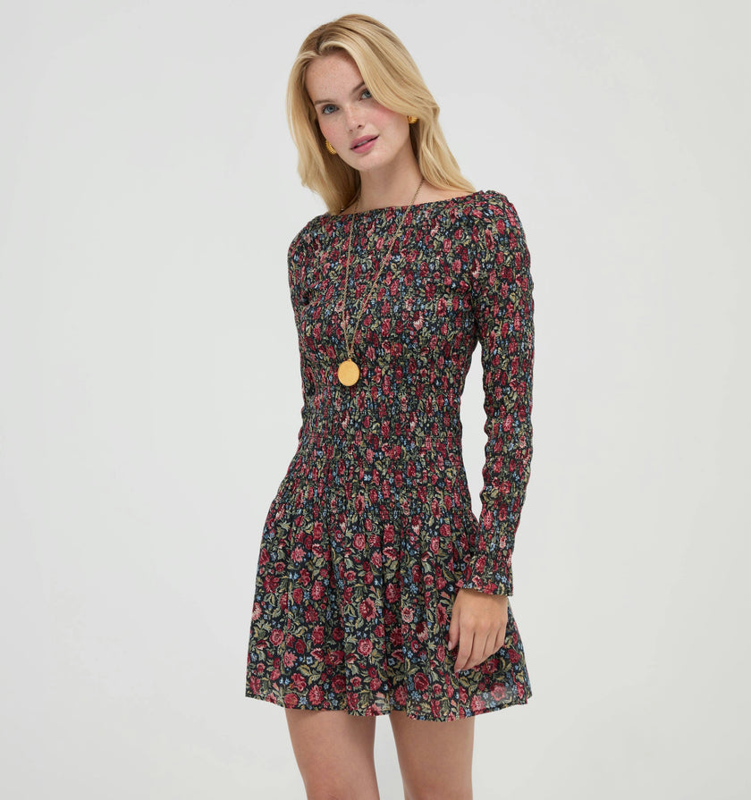 The Dalia Mini Nap Dress -  Jacobean Sprig