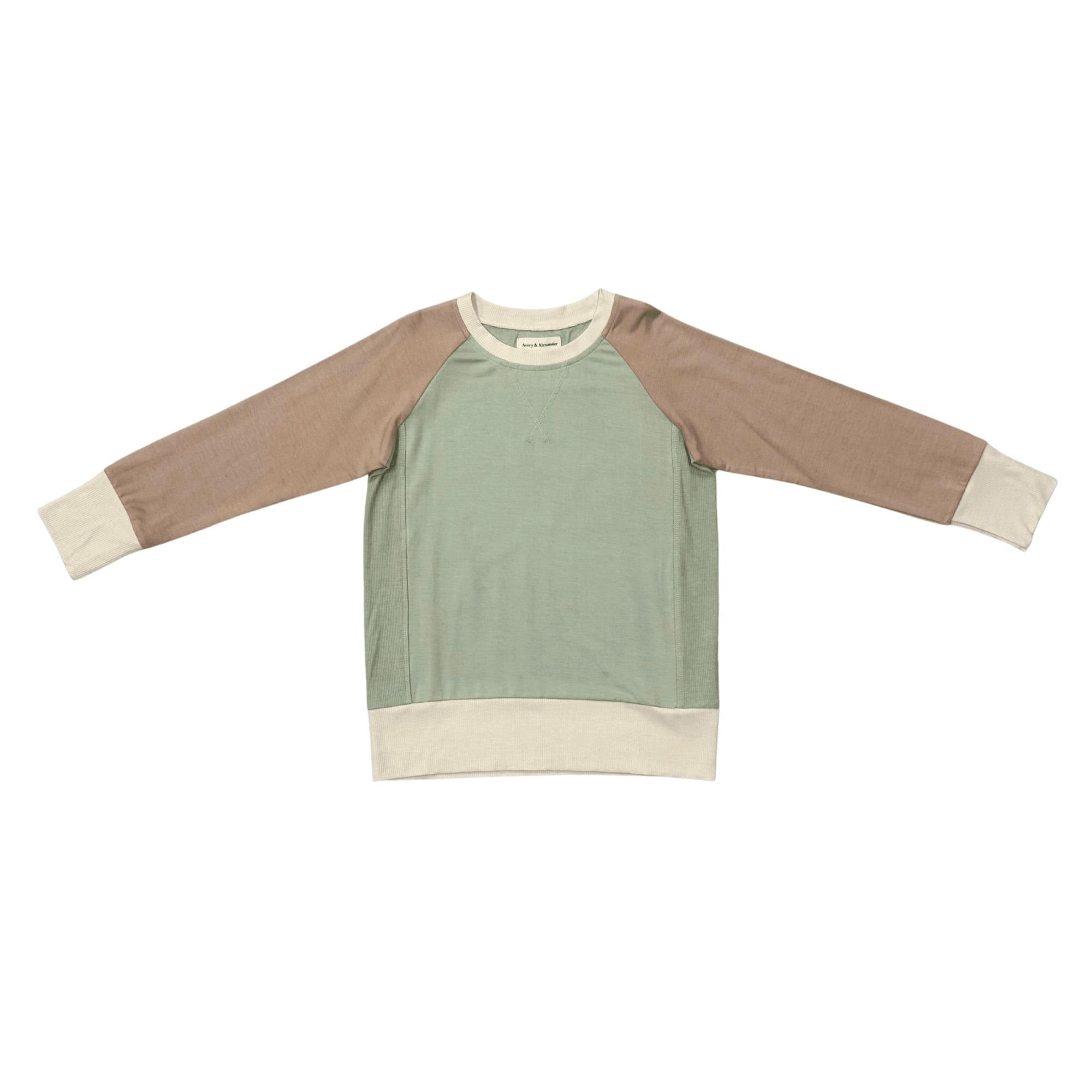 Boys Terry Sweatshirt in Taupe