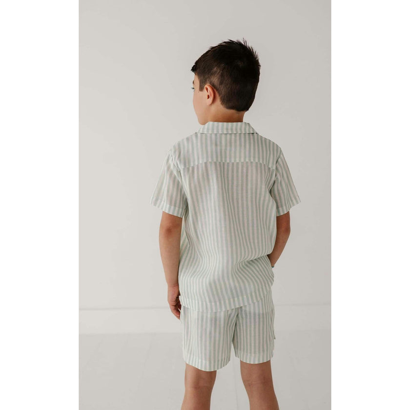 Boy's Linen Button Top
