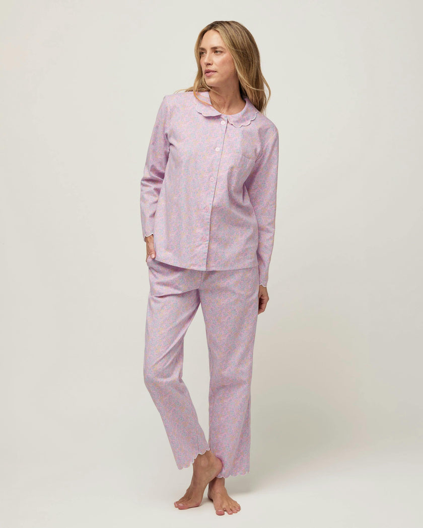 Women's Twill Colette Pajama Set in Fleur Blush