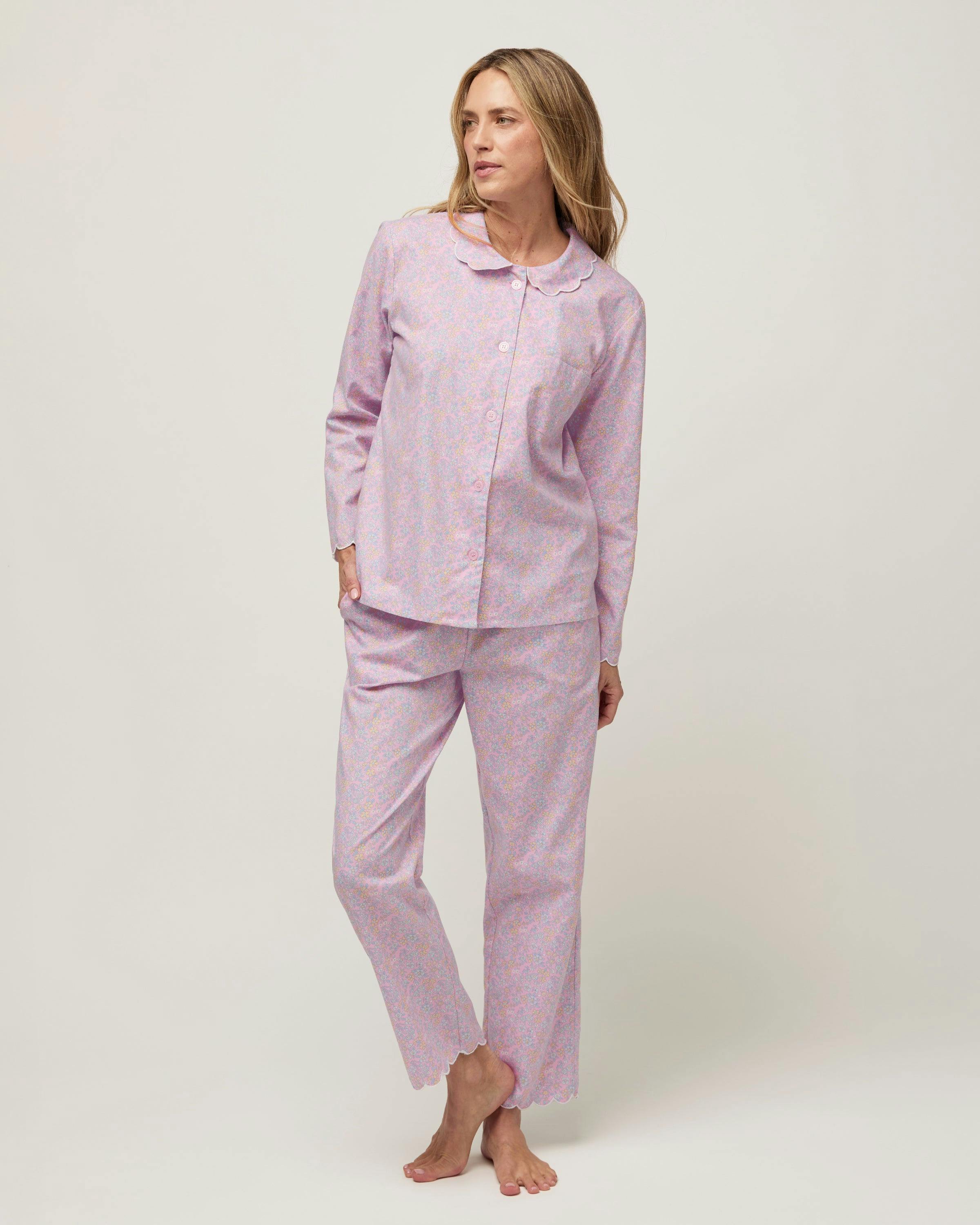 Women's Twill Colette Pajama Set in Fleur Blush