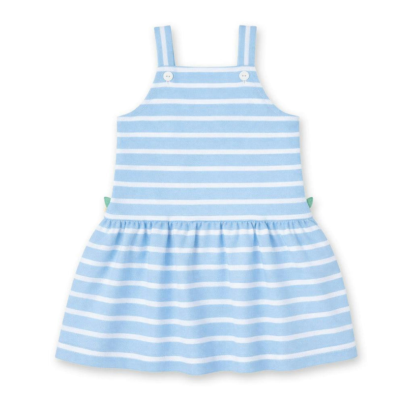 Stripe Knit Dress With Mulitcolor Flowers