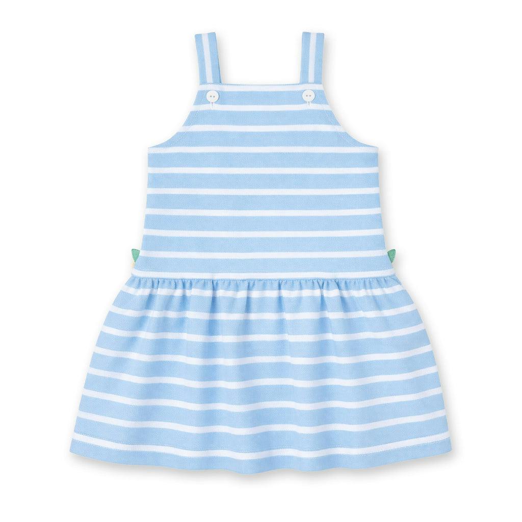 Stripe Knit Dress With Mulitcolor Flowers