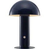Boletus 10.75" Contemporary Bohemian Rechargeable/Cordless Iron Integrated LED Mushroom Table Lamp