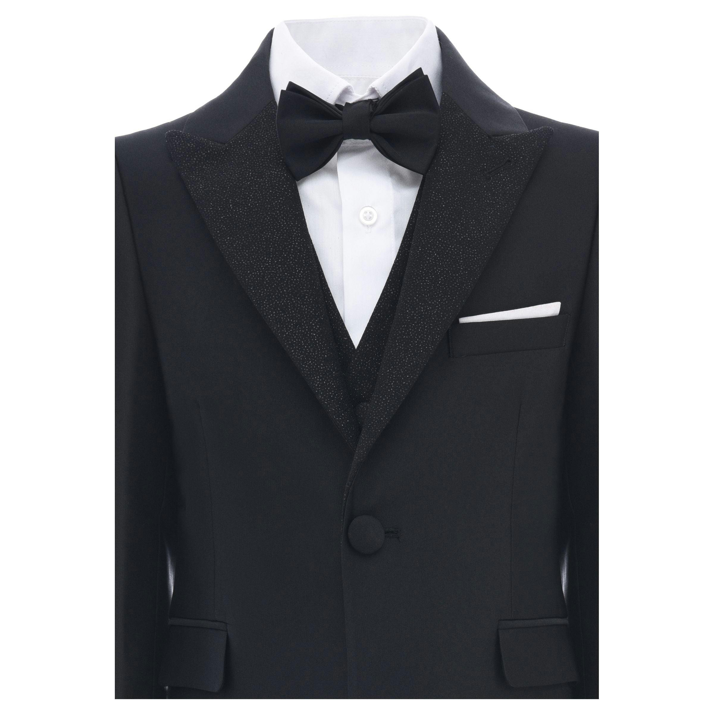 Black Classic Glitter Lapel Suit