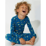 Monaco Blue Bamboo Kids Pajamas