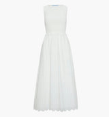 The Christina Nap Dress - White Trellis Broderie