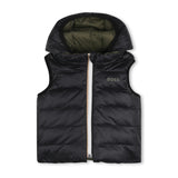 Olive Night Reversible Hooded Vest