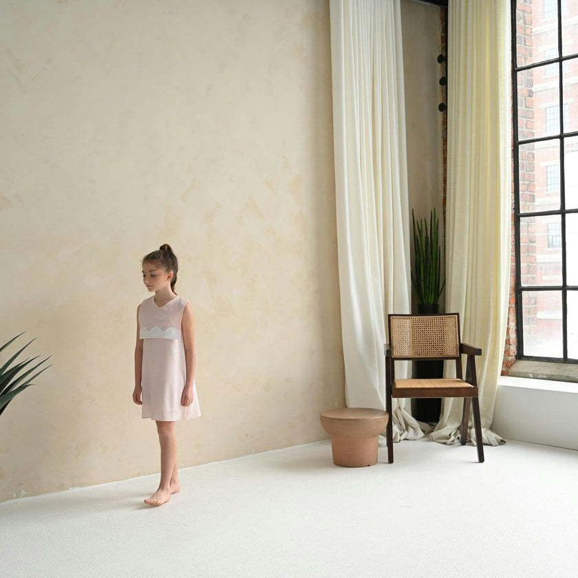 Lucy dress (blush pink/ivory)