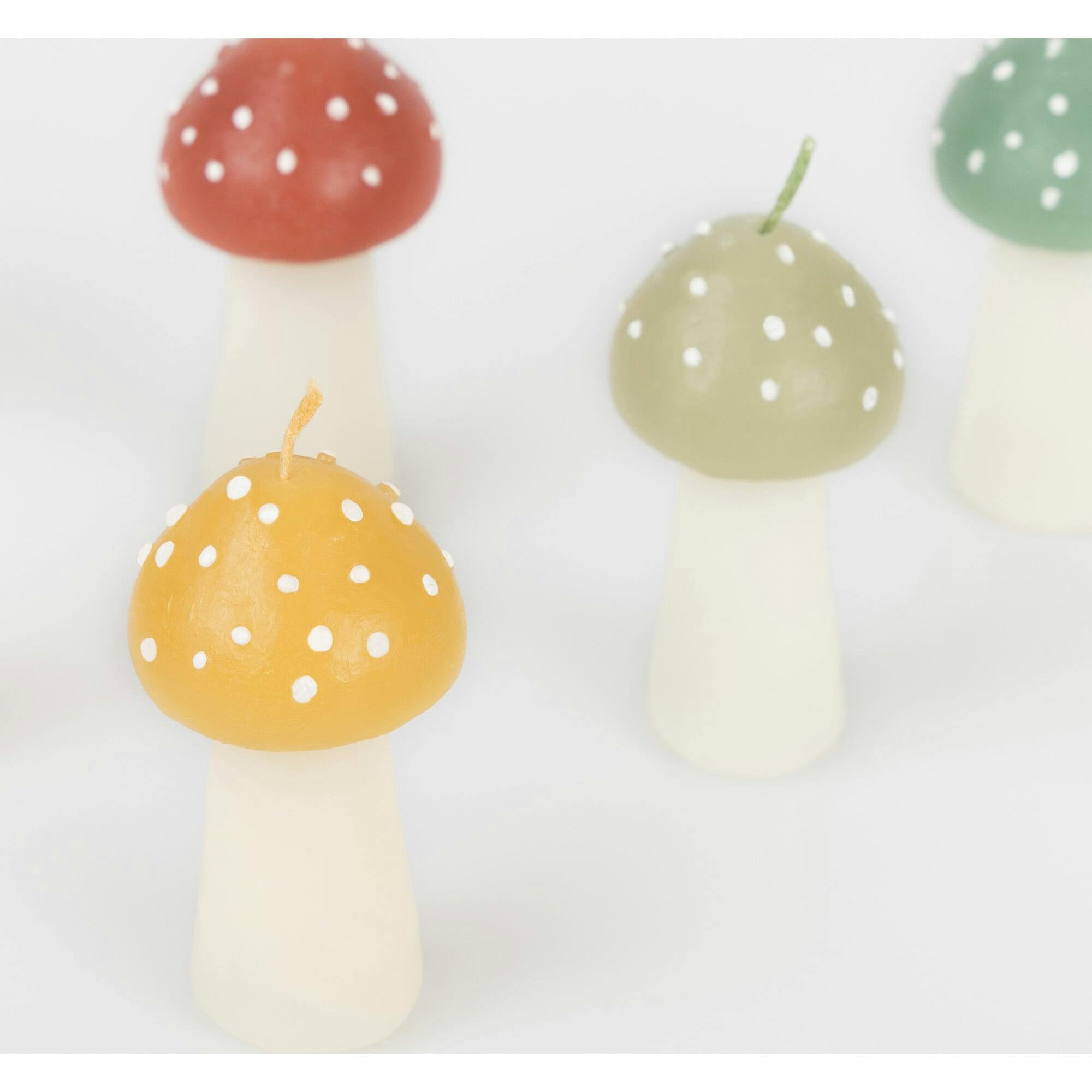 Rustic Mini Mushroom Candles