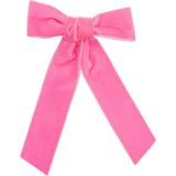 Velvet Long-Tailed Bow Barrette