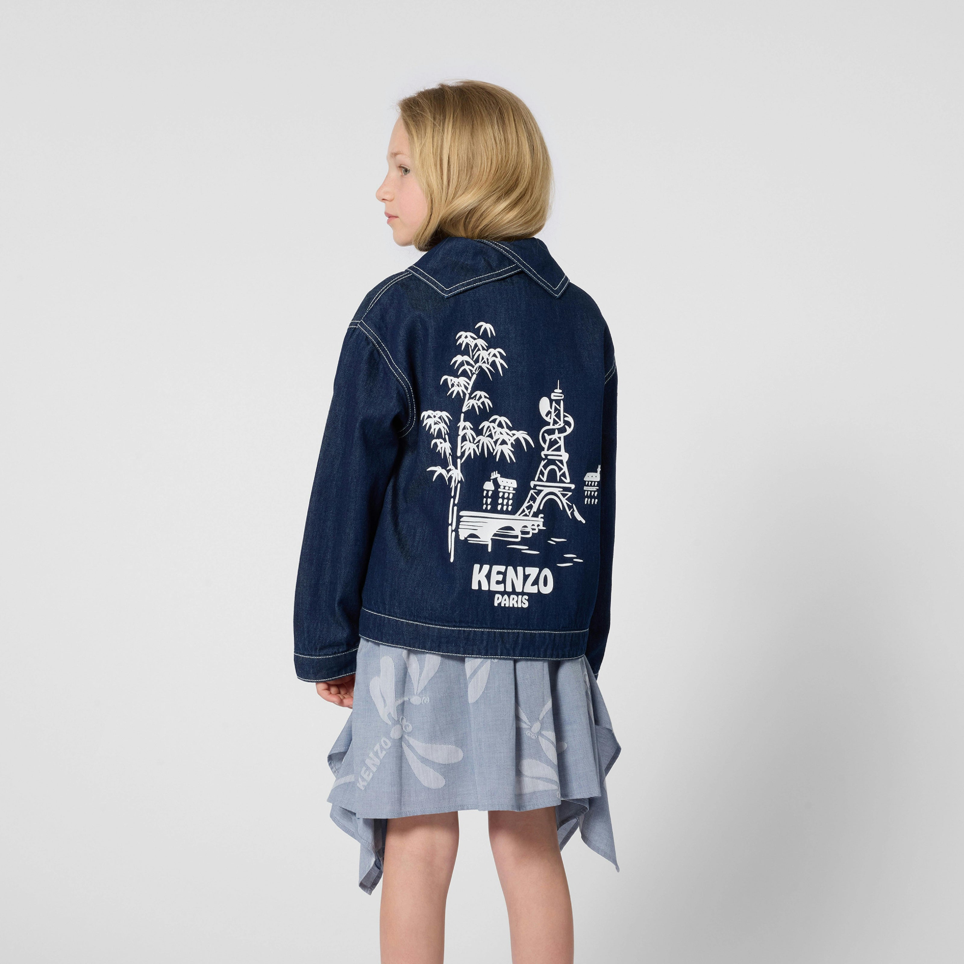 Pale Blue Kenzo Asymmetrical Skirt