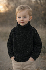 Cable Knit Ribbed Neck Sweater