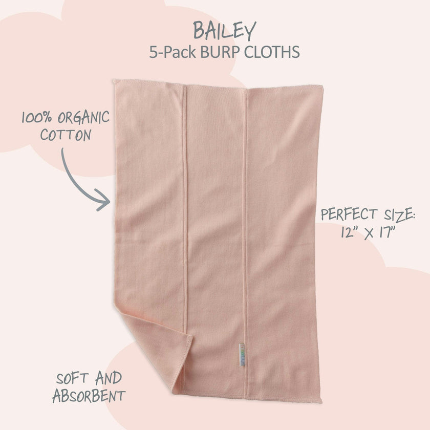 BAILEY 10-Pack BAILEY Burp Cloths