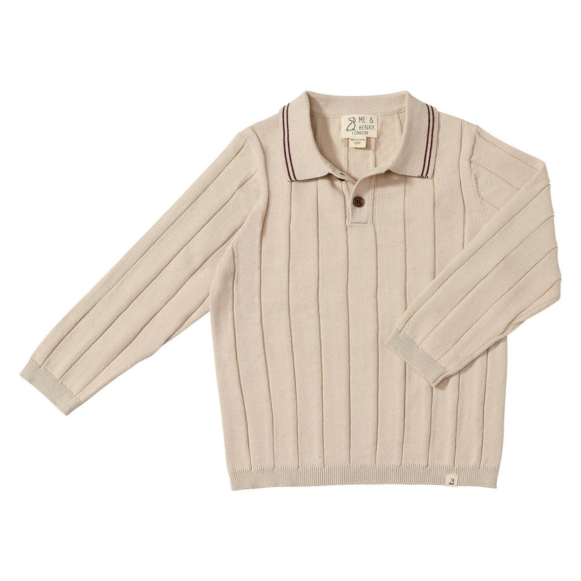 JAYDEN Beige Knitted Polo