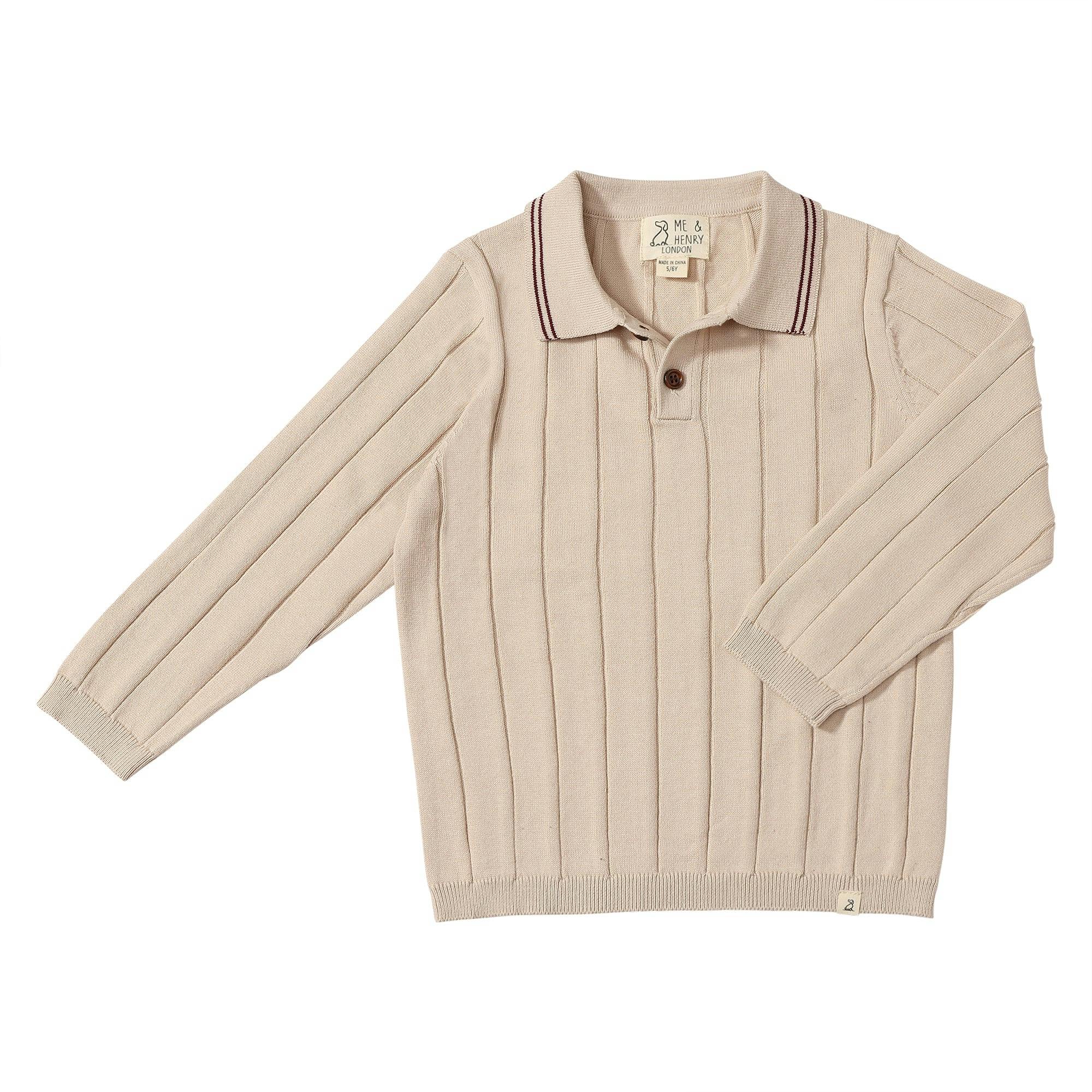JAYDEN Beige Knitted Polo