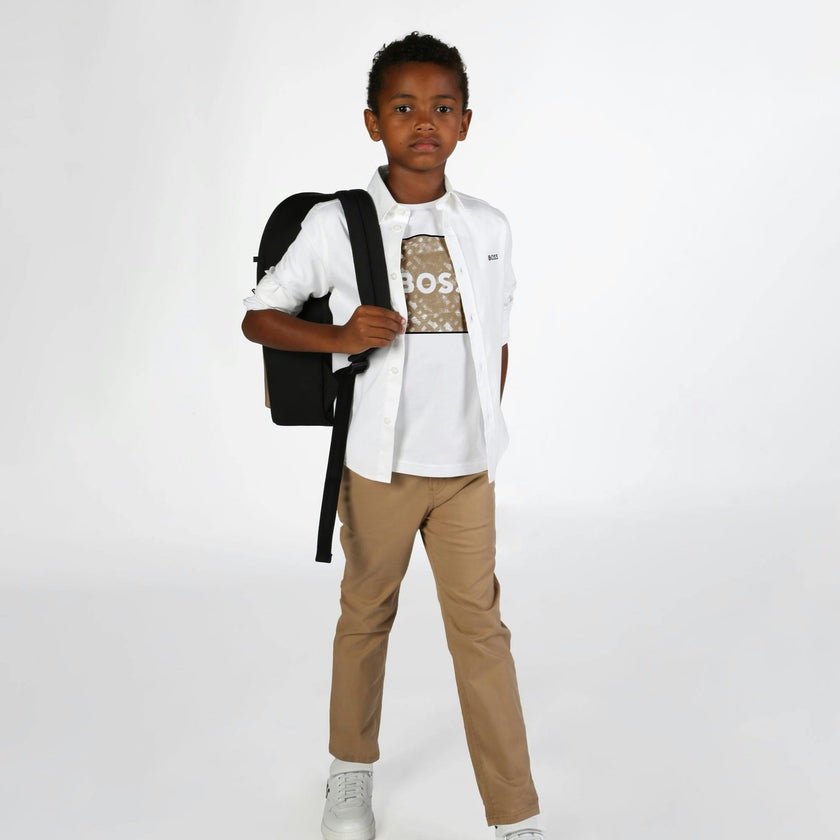 Boys White Logo t-Shirt