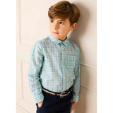 George Check Long Sleeve Shirt in Blue (12mths- 10yrs)
