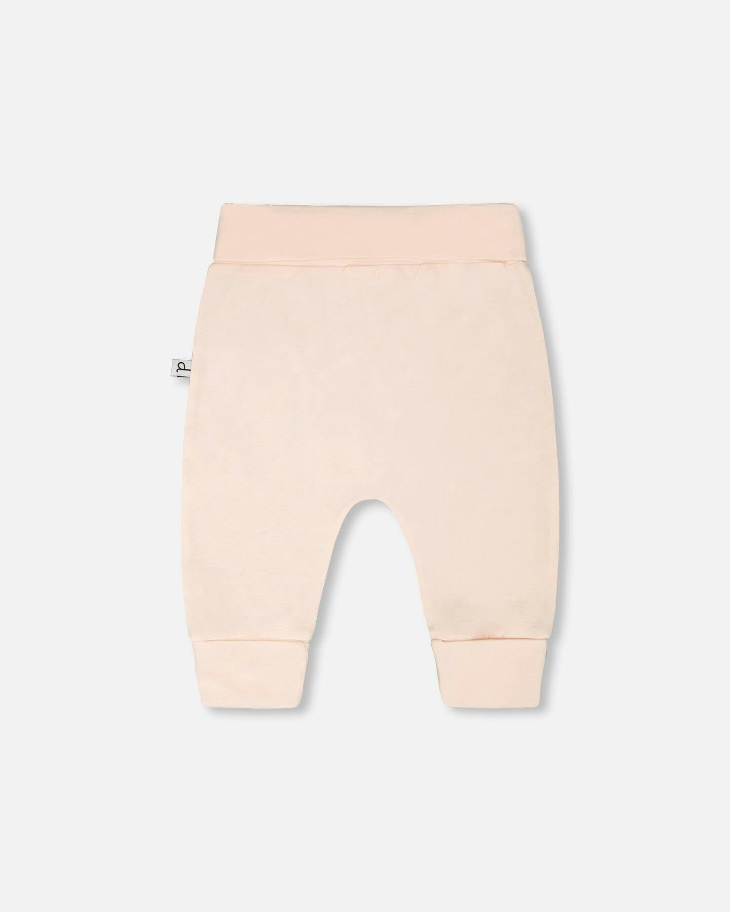 Organic Cotton Jersey Evolutive Pants Peach