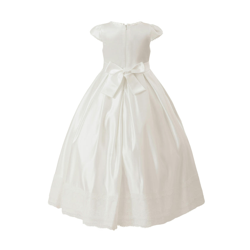 White Pearl-Trim Havenelle Dress