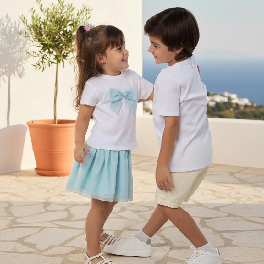 Philo Girl Skirt, Aqua Tulle (Copy)