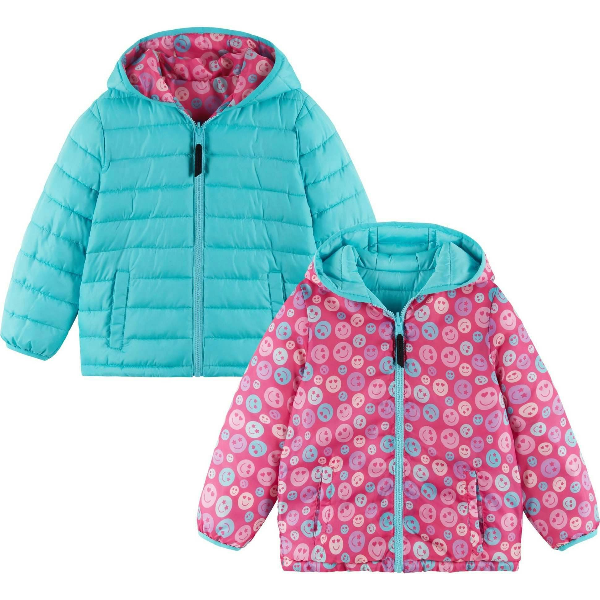 Kids Printed Reversible Puffer Jacket