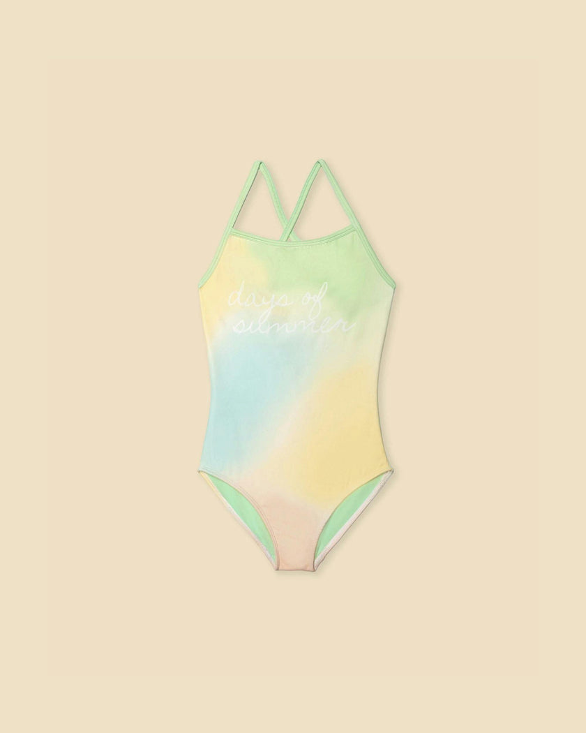 Crossback Swimsuit in Rainbow Sherbet