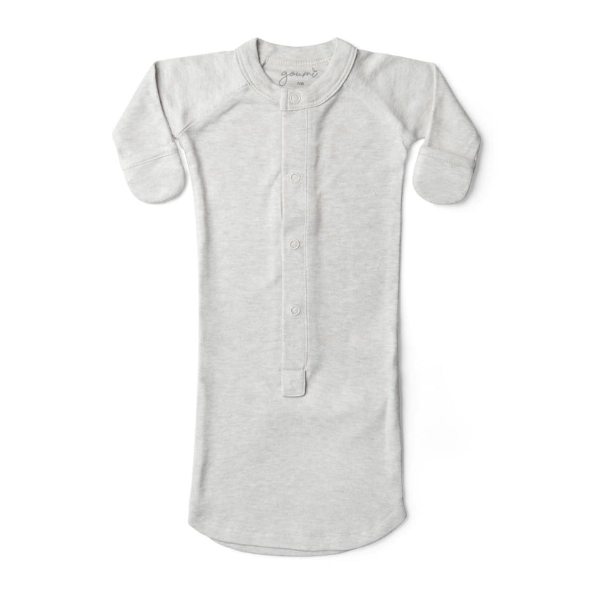 24 HOUR CONVERTIBLE GOWN | STORM GRAY — Bamboo Organic Cotton Blend, Preemie–6M