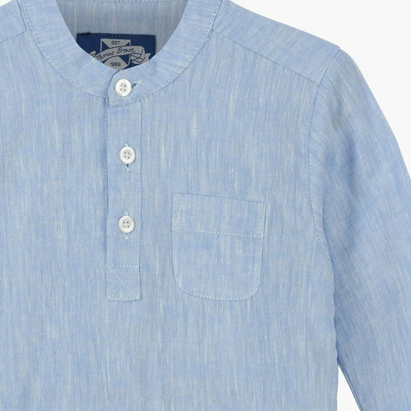 Baby Oscar Shirt in Pale Blue