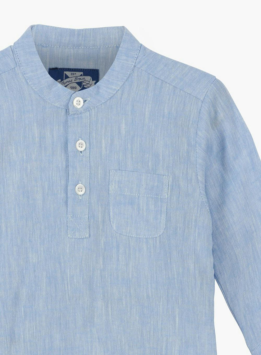Baby Oscar Shirt in Pale Blue