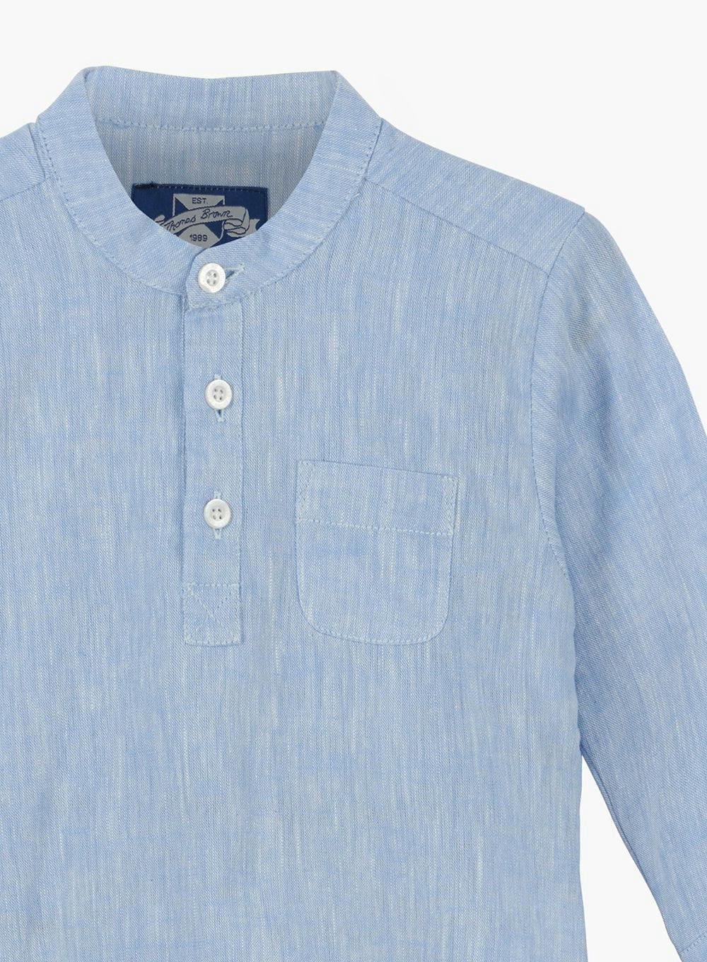 Baby Oscar Shirt in Pale Blue