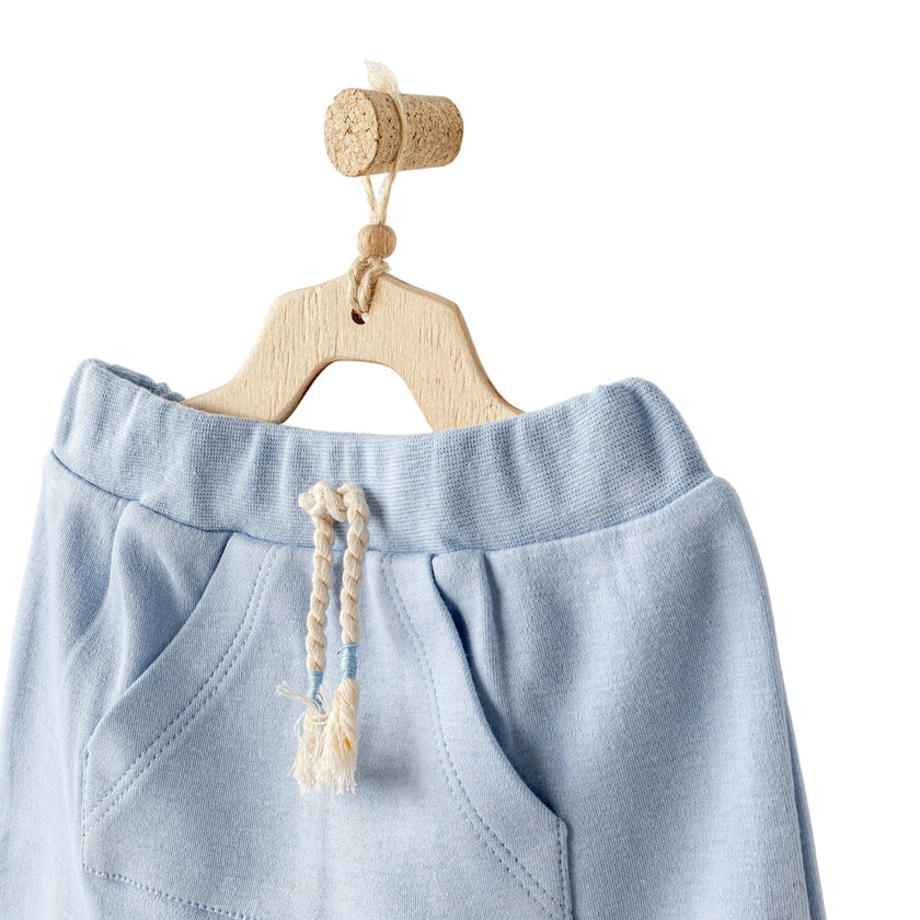 Blue Shorts Dino Pocket T-Shirt Outfit
