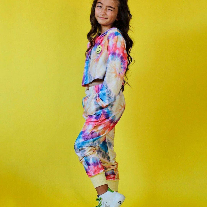 Be Happy Tie Dye Jogger Set